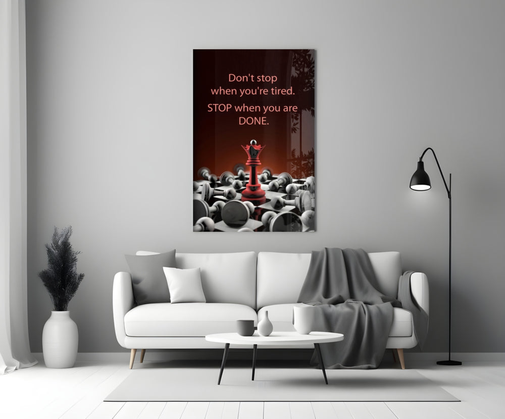 Don't Stop artwork styled in a creative loft interior