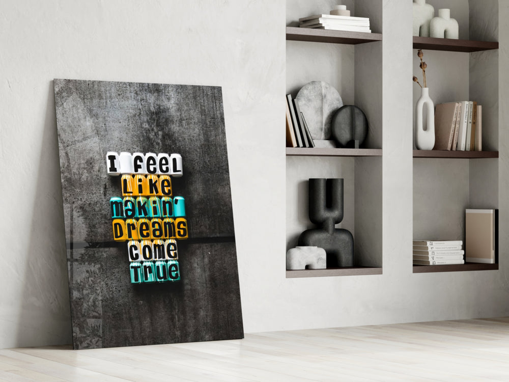 Typography panel against a moody dark-painted accent wall