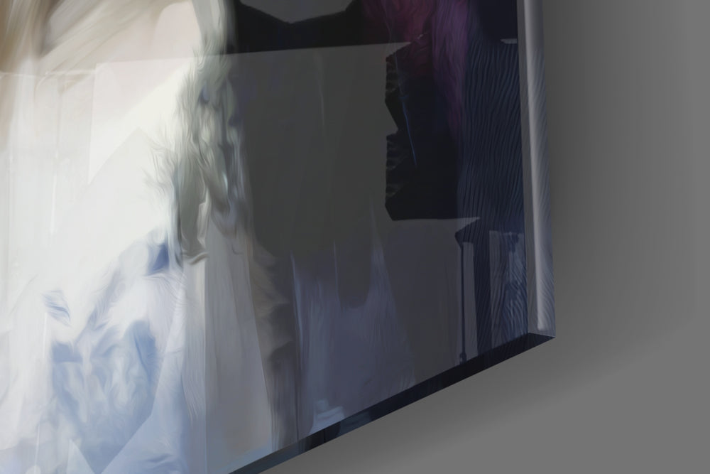 Cinematic artwork in a smoking lounge interior