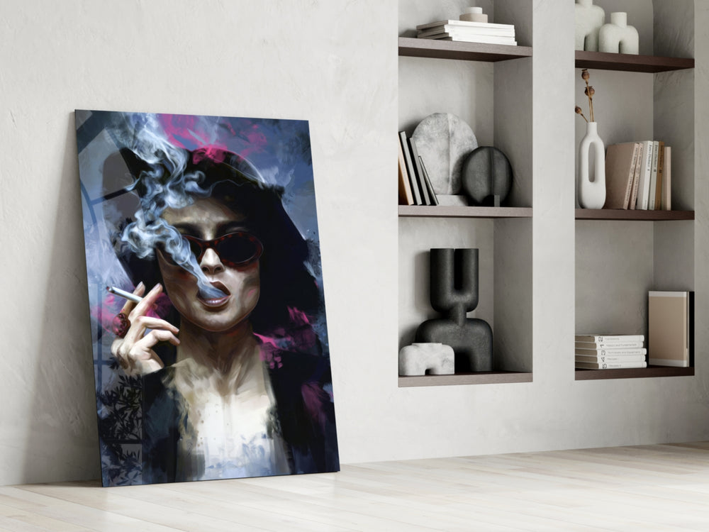 Cult-cinema panel against a moody dark-painted accent wall