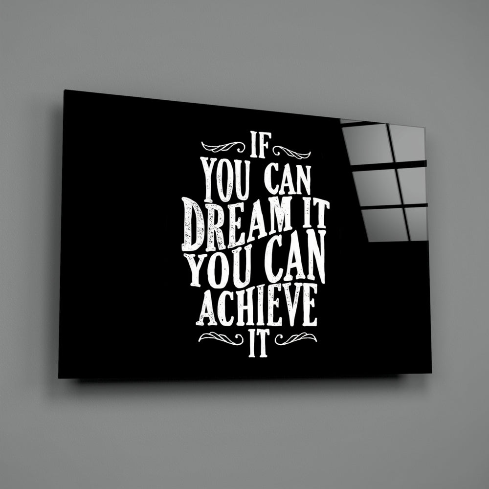Motivational typography panel anchoring a creative loft wall