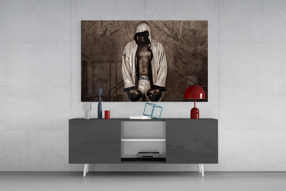 Knockout Boxer Glass Wall Art