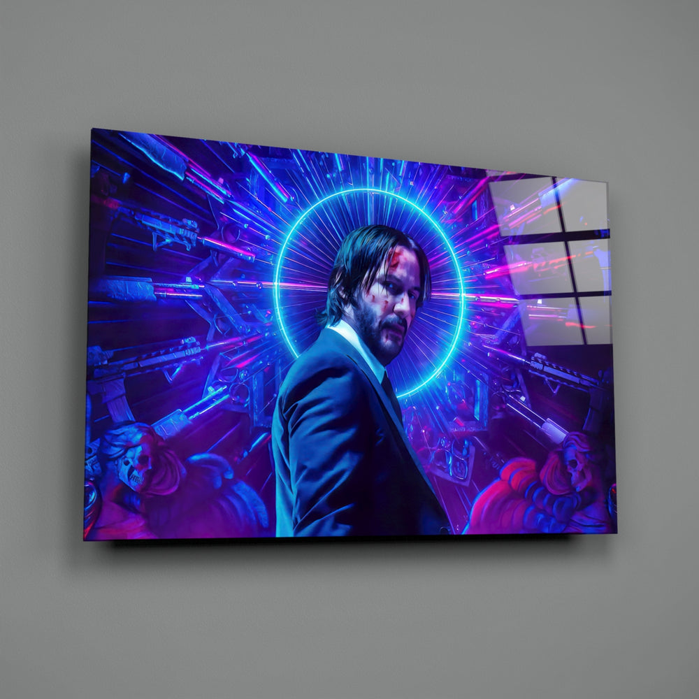 Stoic Action Star Glass Wall Art