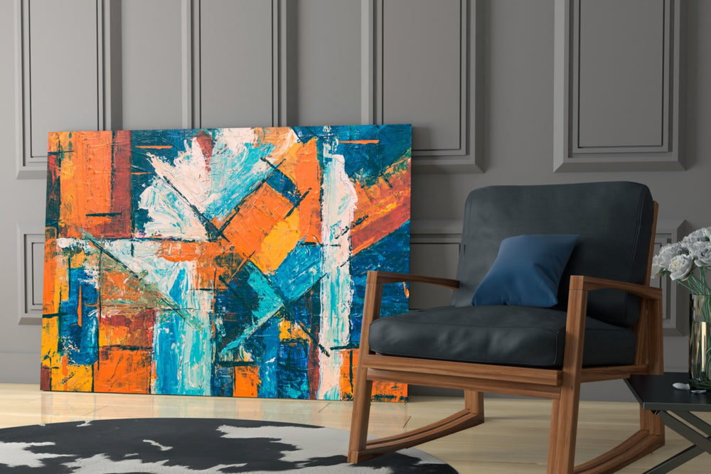 Cinematic artwork in a master bedroom interior