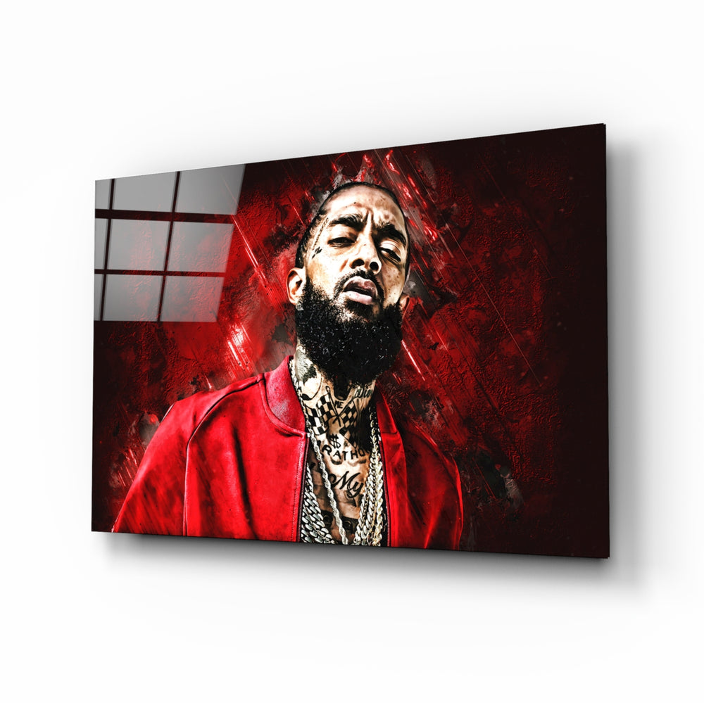 Hip-hop tribute panel anchoring a creative loft wall