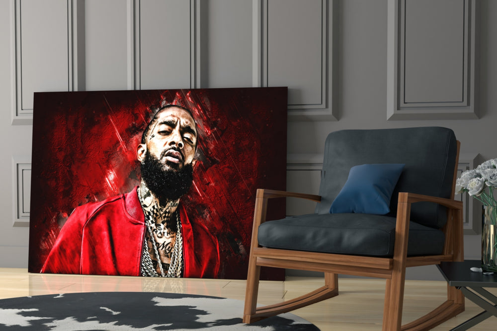 Cinematic artwork in a streetwear shop interior