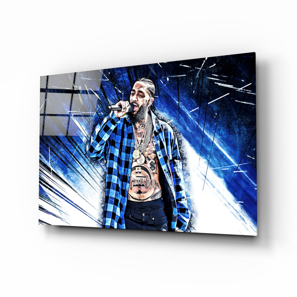 Hip-hop tribute panel anchoring a creative loft wall