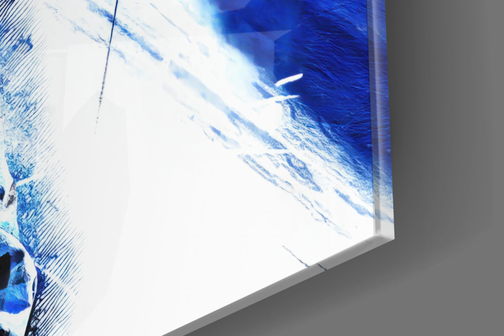Nipsey Hussle Stage glass wall art catching light to reveal its painted burst