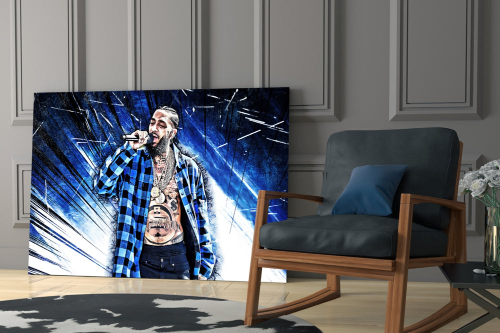 Cinematic artwork in a streetwear shop interior