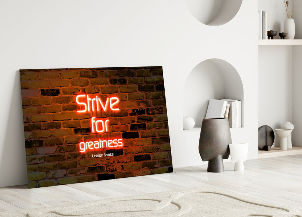 LeBron Strive for Greatness artwork styled in a teen's bedroom interior