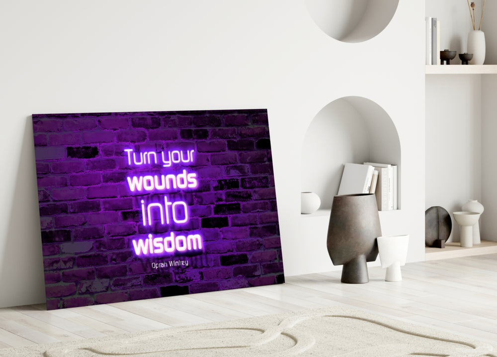 Words of Oprah artwork styled in a creative loft interior
