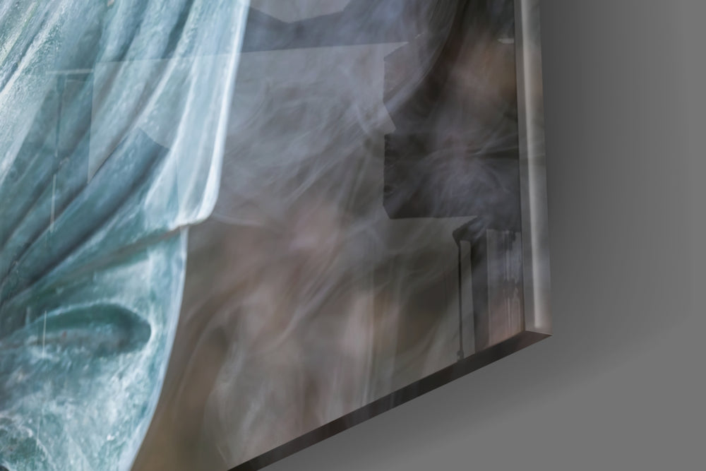 Cinematic artwork in a hospitality interior