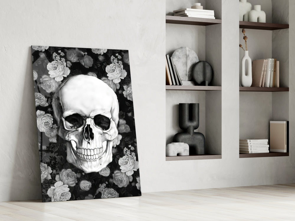 Gothic panel against a moody dark-painted accent wall