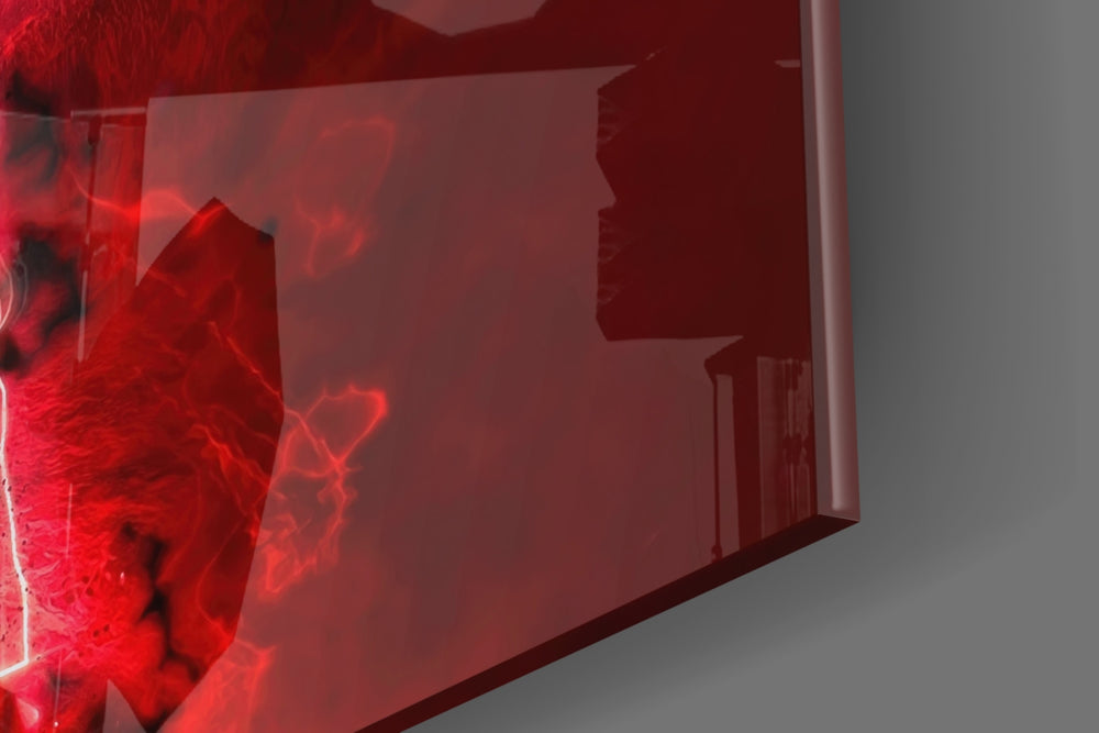 Cinematic artwork in a gaming room interior