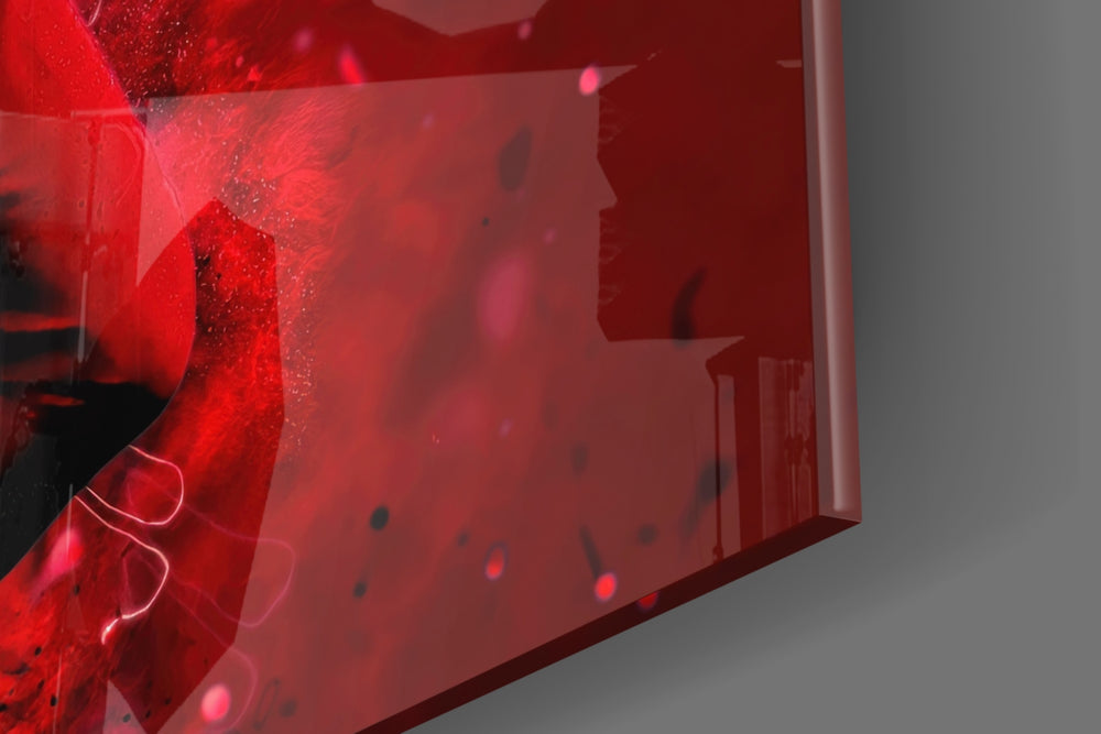 Cinematic artwork in a gaming room interior