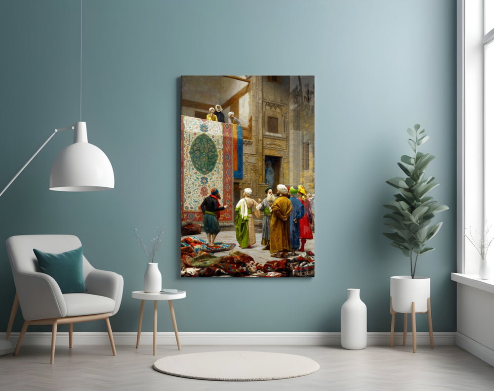Carpet Seller artwork styled in a creative loft interior