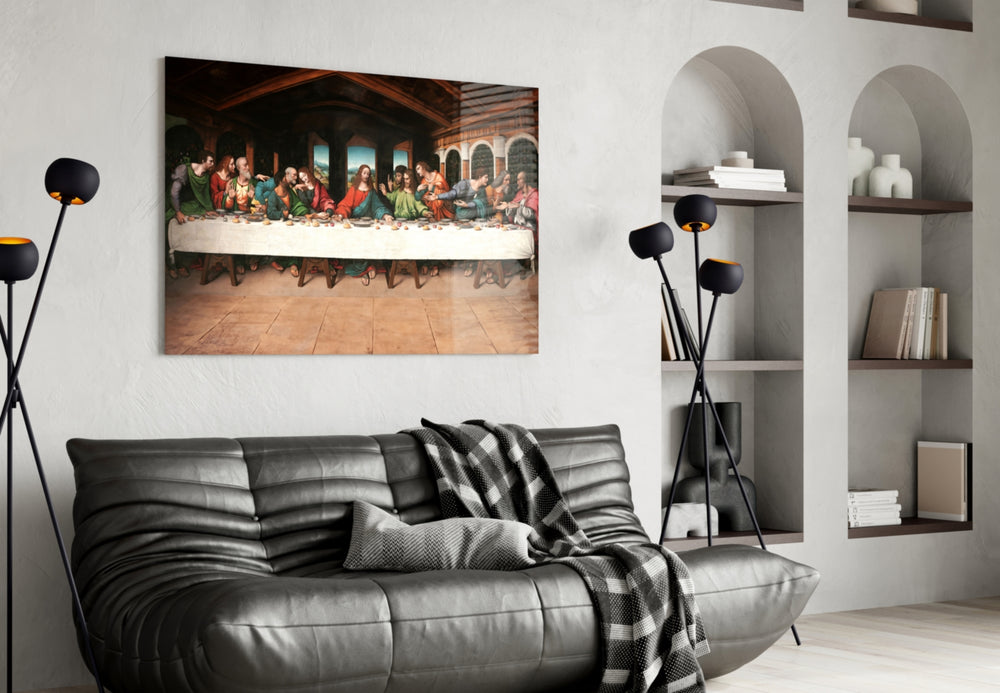Last Supper artwork styled in a designer office interior