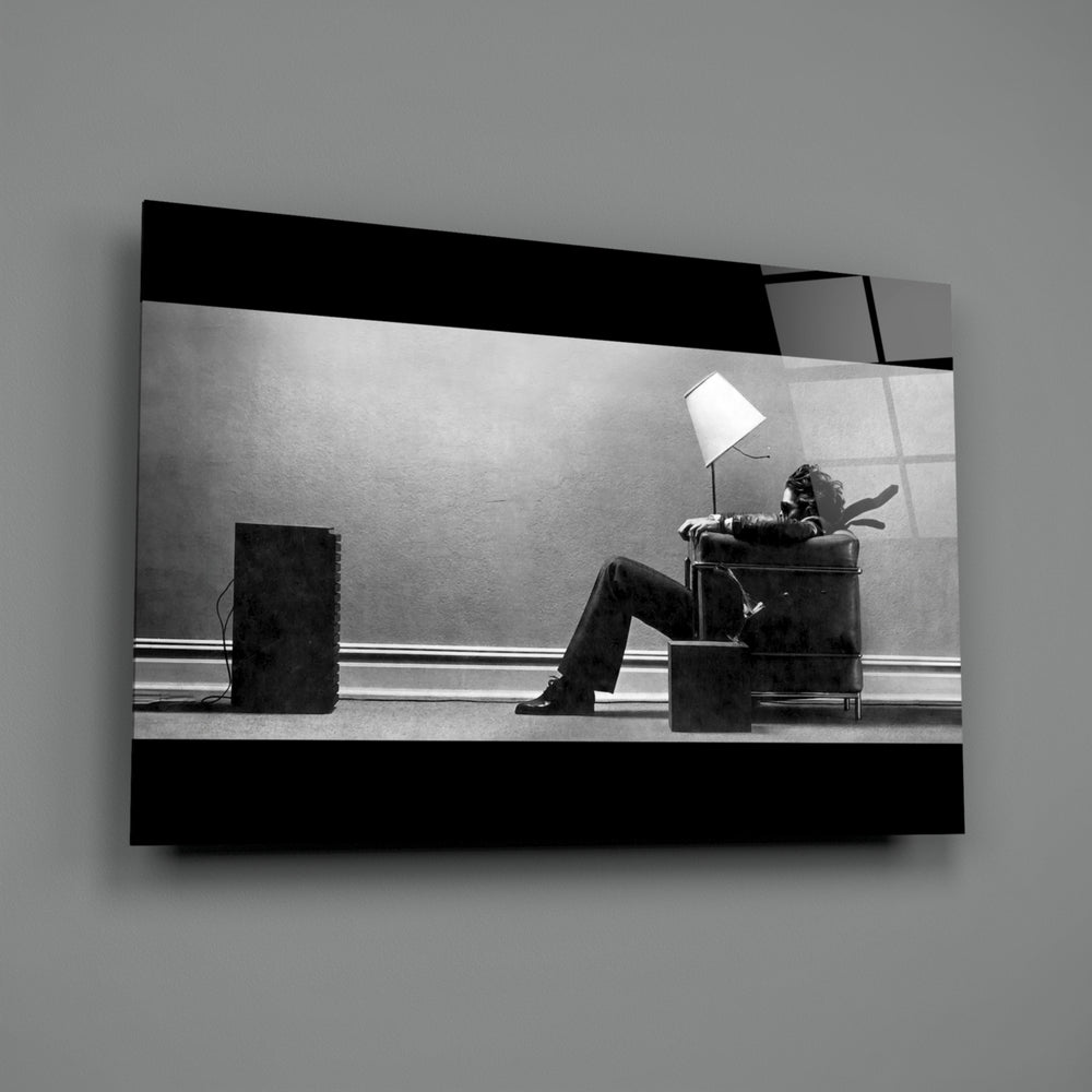 Editorial panel anchoring a music studio wall