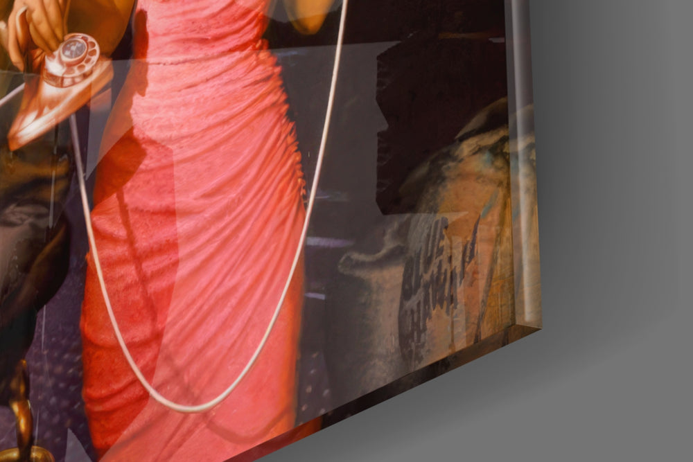 Cinematic artwork in a hospitality lobby interior
