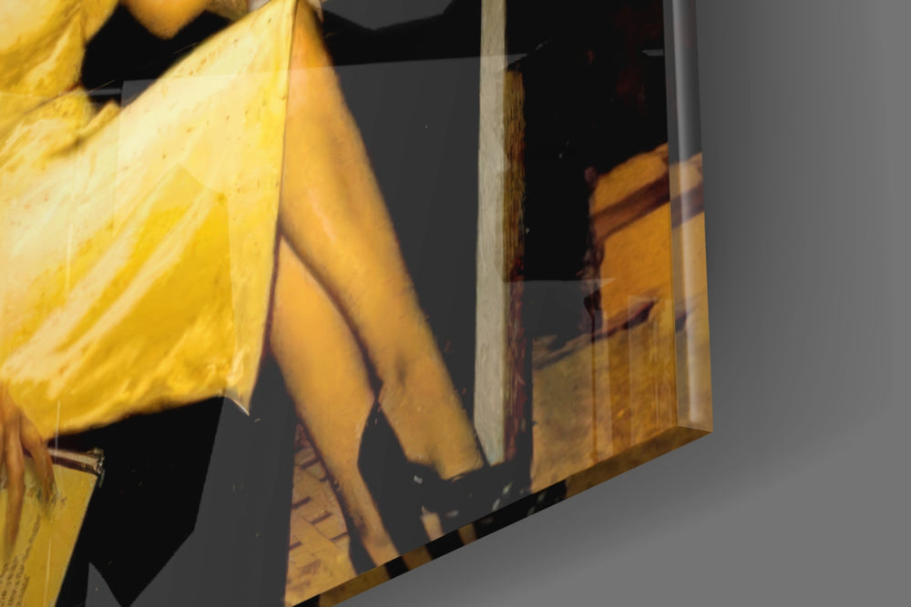 Cinematic artwork in a hospitality lobby interior