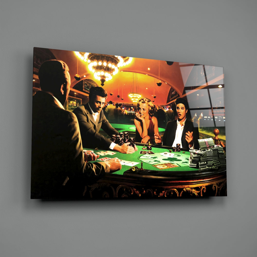 Retro tribute panel anchoring a creative loft wall