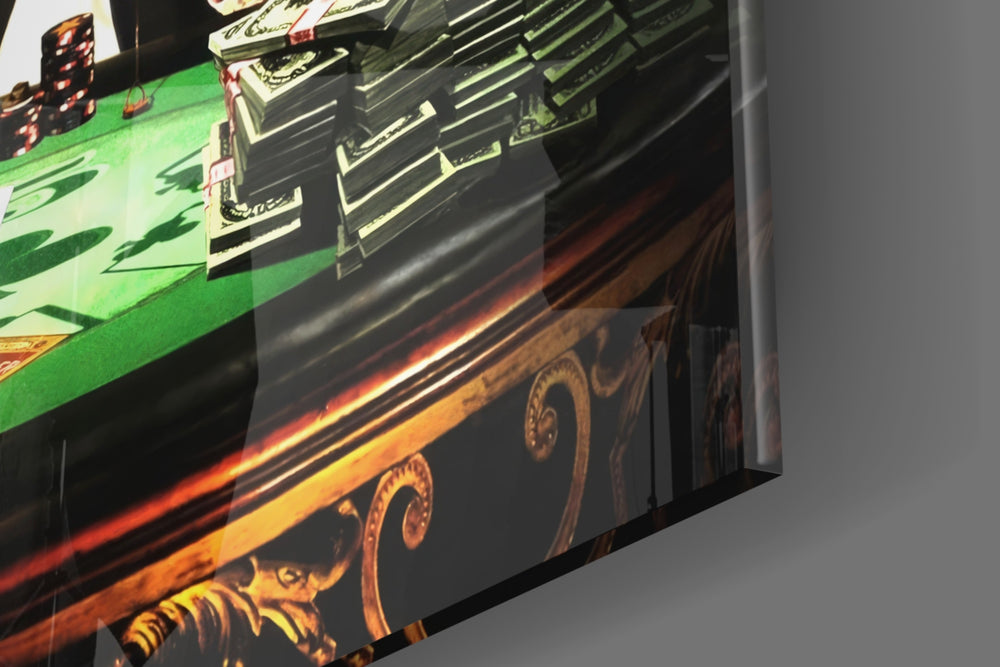 Cinematic artwork in a poker lounge interior