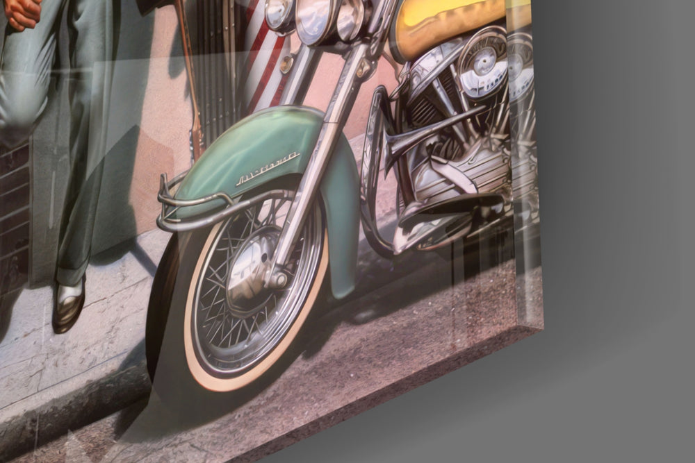 Cinematic artwork in a hospitality lobby interior