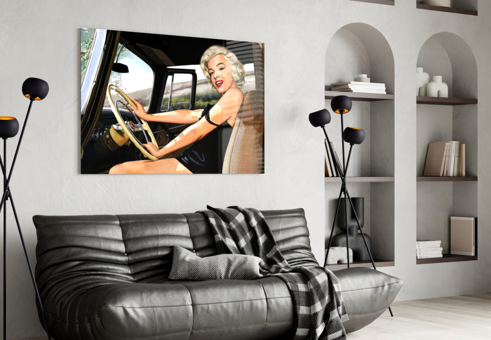 Golden Age Starlet Glass Wall Art