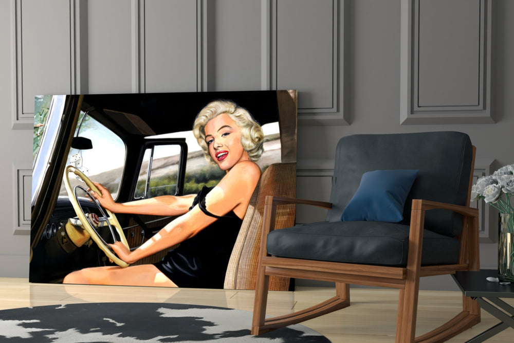 Retro yatay panel against a moody dark-painted accent wall