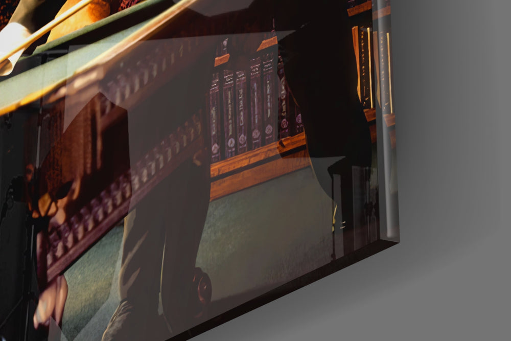Cinematic artwork in a billiards lounge interior