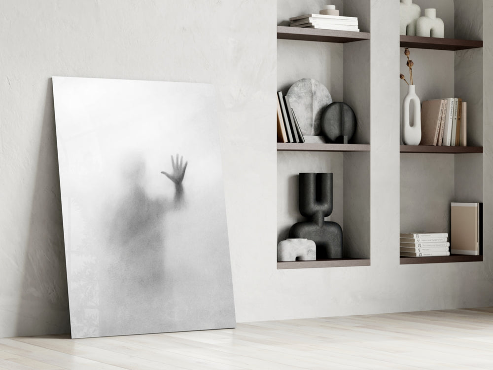 Mood-portrait panel against an ivory-painted accent wall