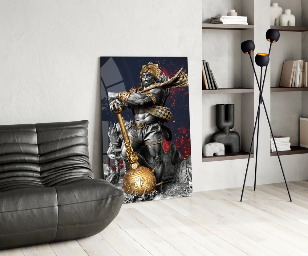 Mythological glass print bringing warrior edge to a man cave