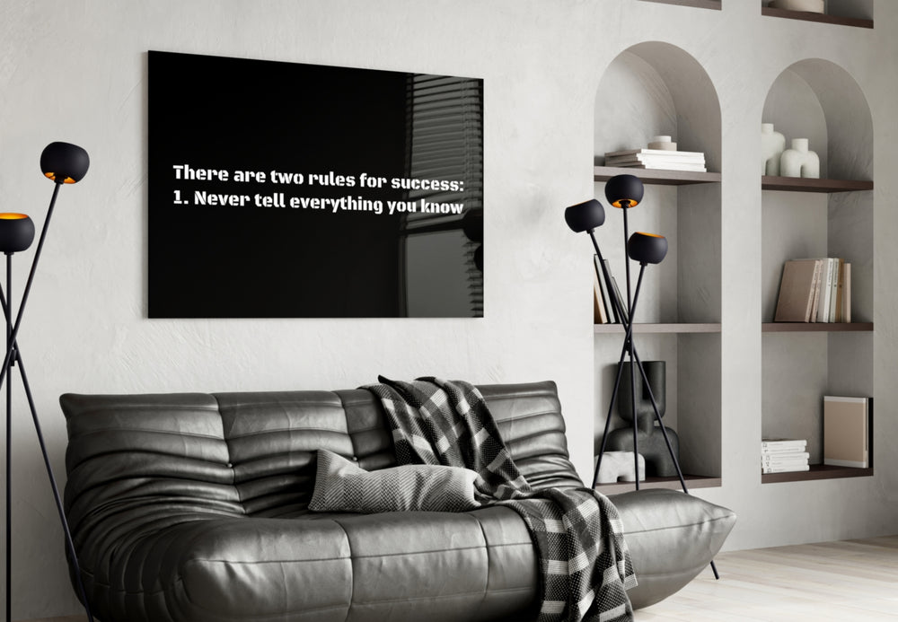 Two Rules for Success artwork styled in a creative loft interior