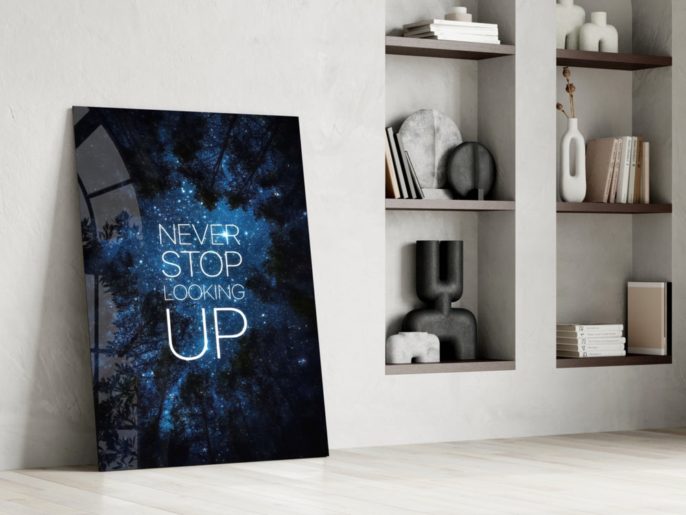 Stargazing panel against a moody dark-painted accent wall