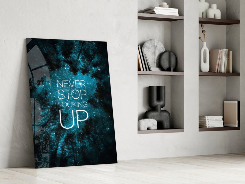 Stargazing panel against a moody dark-painted accent wall