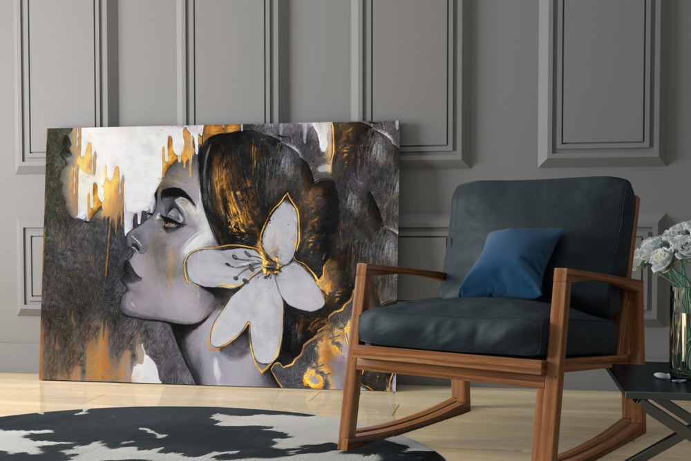 Surreal yatay panel against a warm-cream painted accent wall