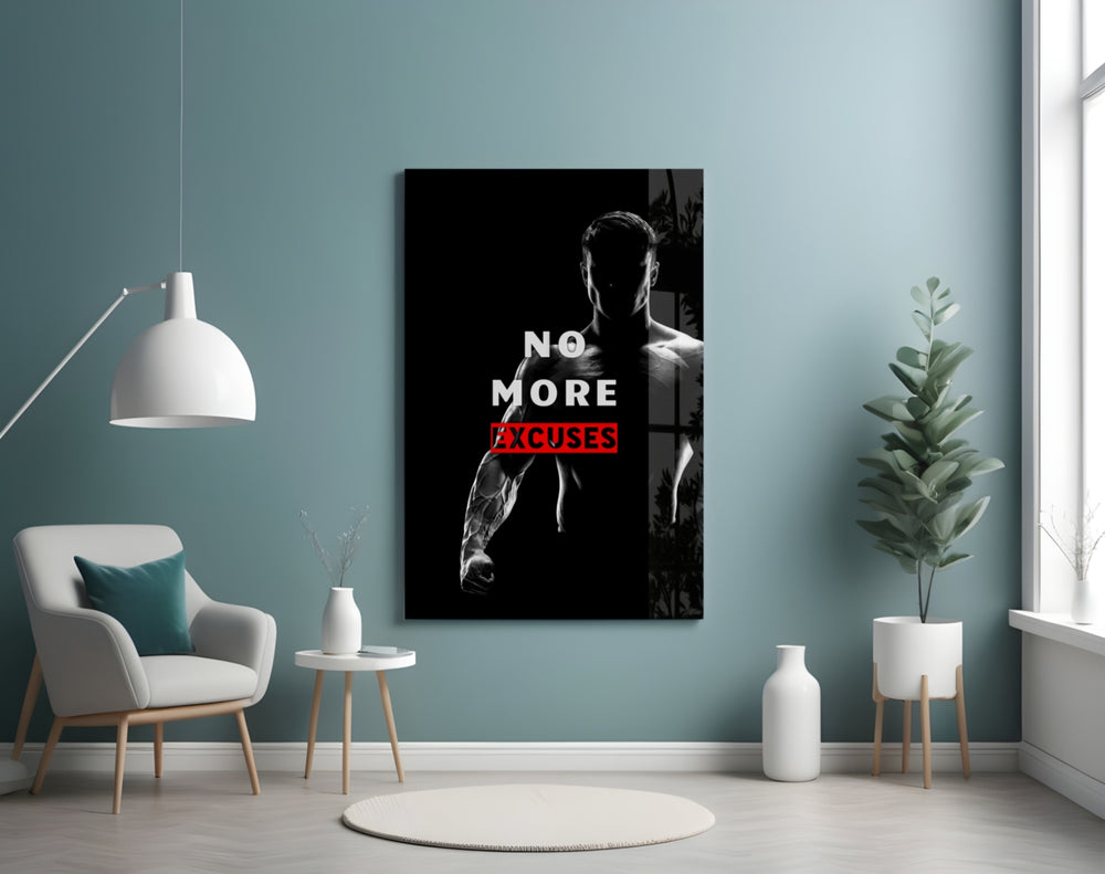 No More Excuses artwork styled in a creative loft interior
