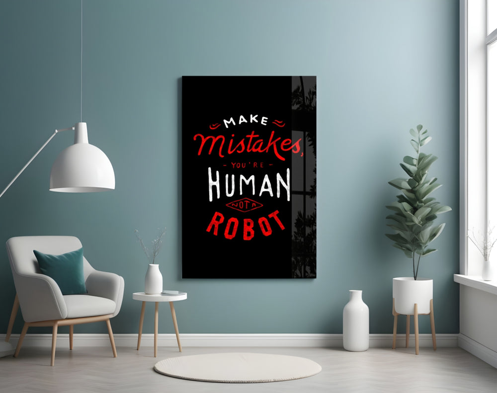 Make Mistakes artwork styled in a designer office interior