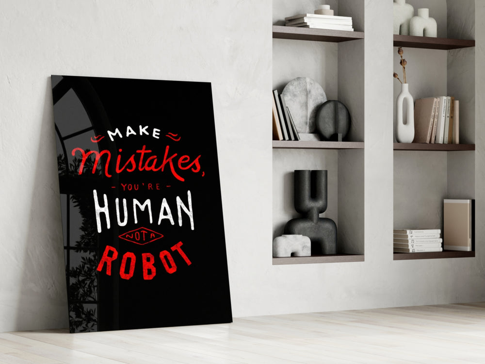 Motivational panel against a moody dark-painted accent wall
