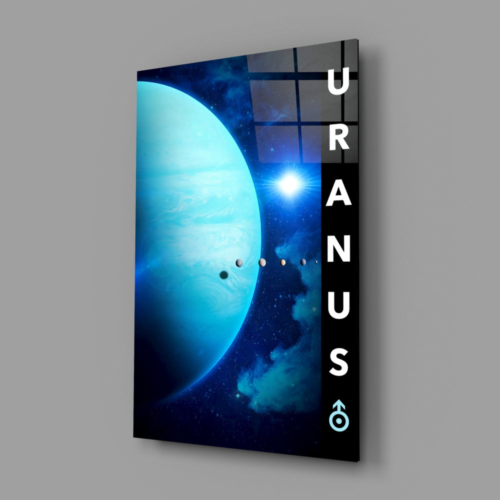 Astronomy panel anchoring a teen's bedroom wall