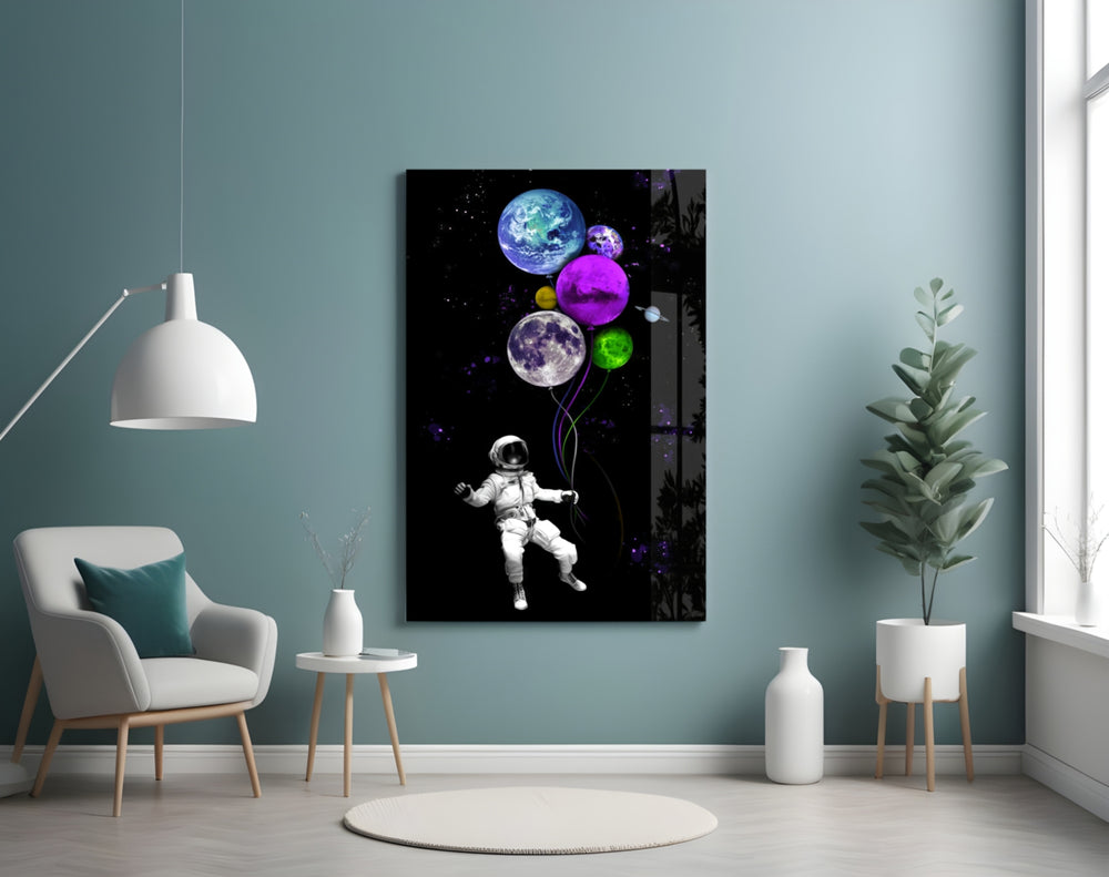 Baloonets artwork styled in a child's space-themed room