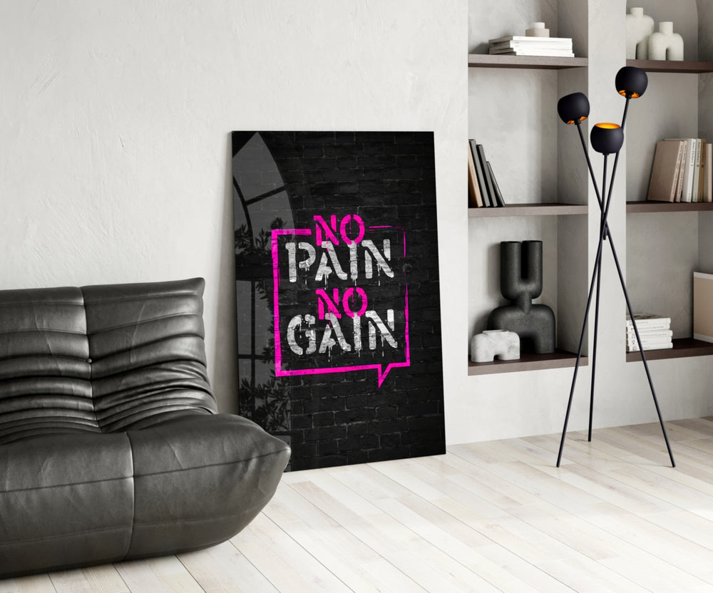 Graffiti glass print bringing fitness edge to a designer office