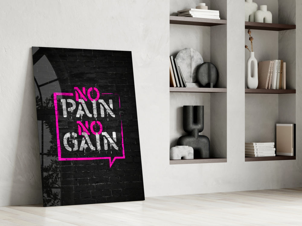 Graffiti panel against a moody dark-painted accent wall