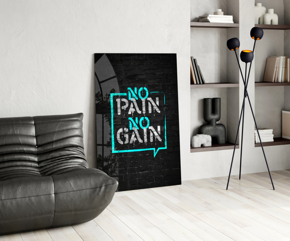 Graffiti glass print bringing fitness edge to a designer office