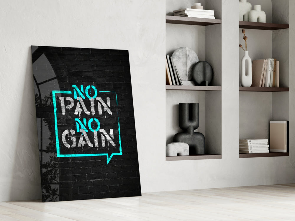 Graffiti panel against a moody dark-painted accent wall