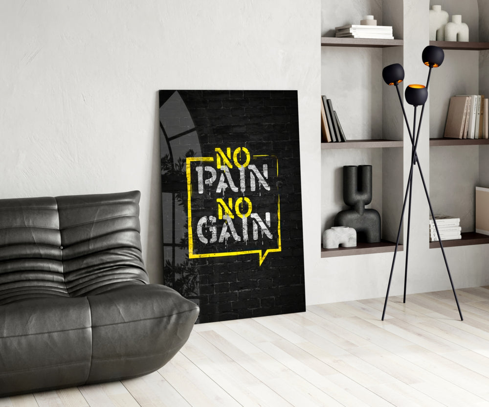 Graffiti glass print bringing fitness edge to a designer office