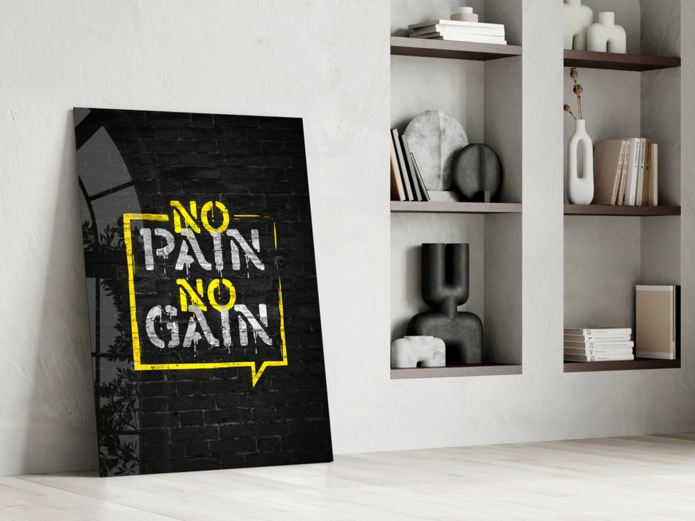 Graffiti panel against a moody dark-painted accent wall