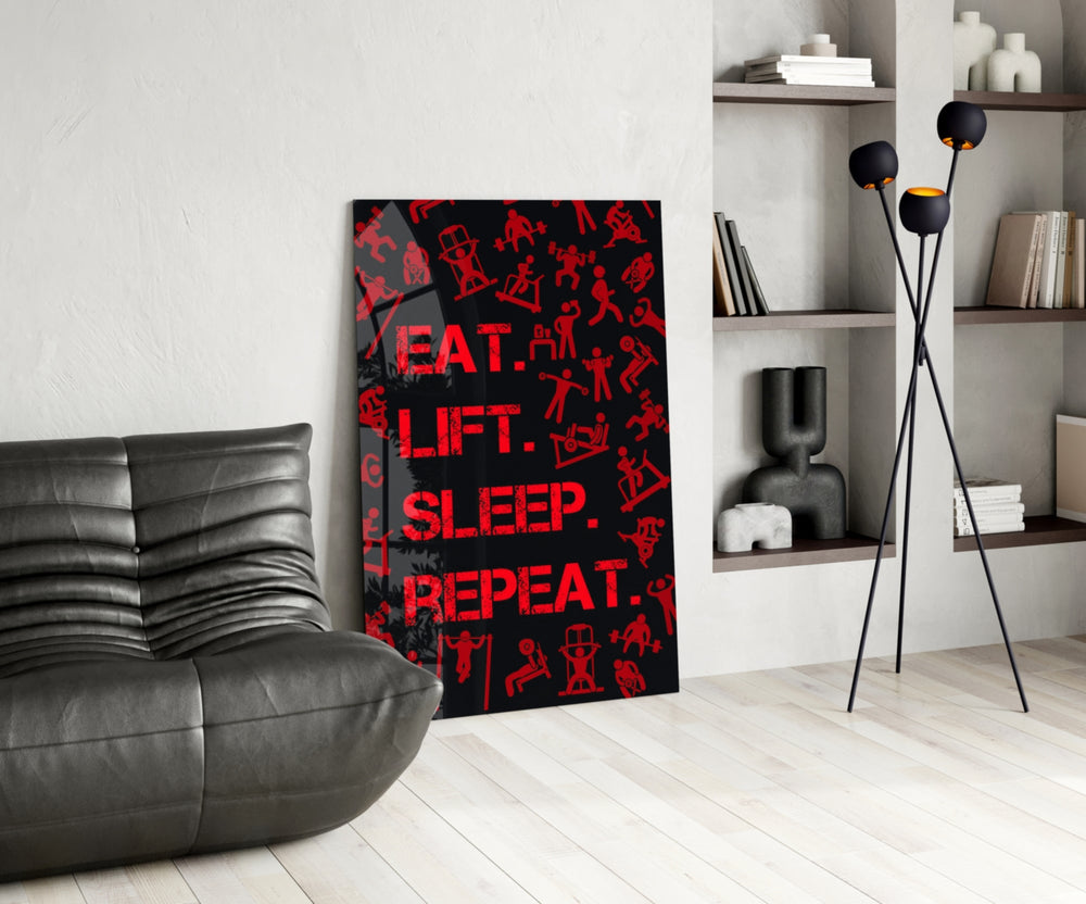 Gym glass print bringing fitness edge to a designer office