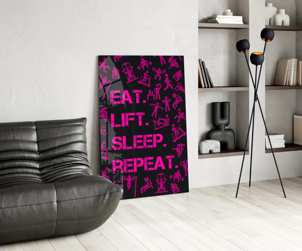 Gym glass print bringing fitness edge to a designer office