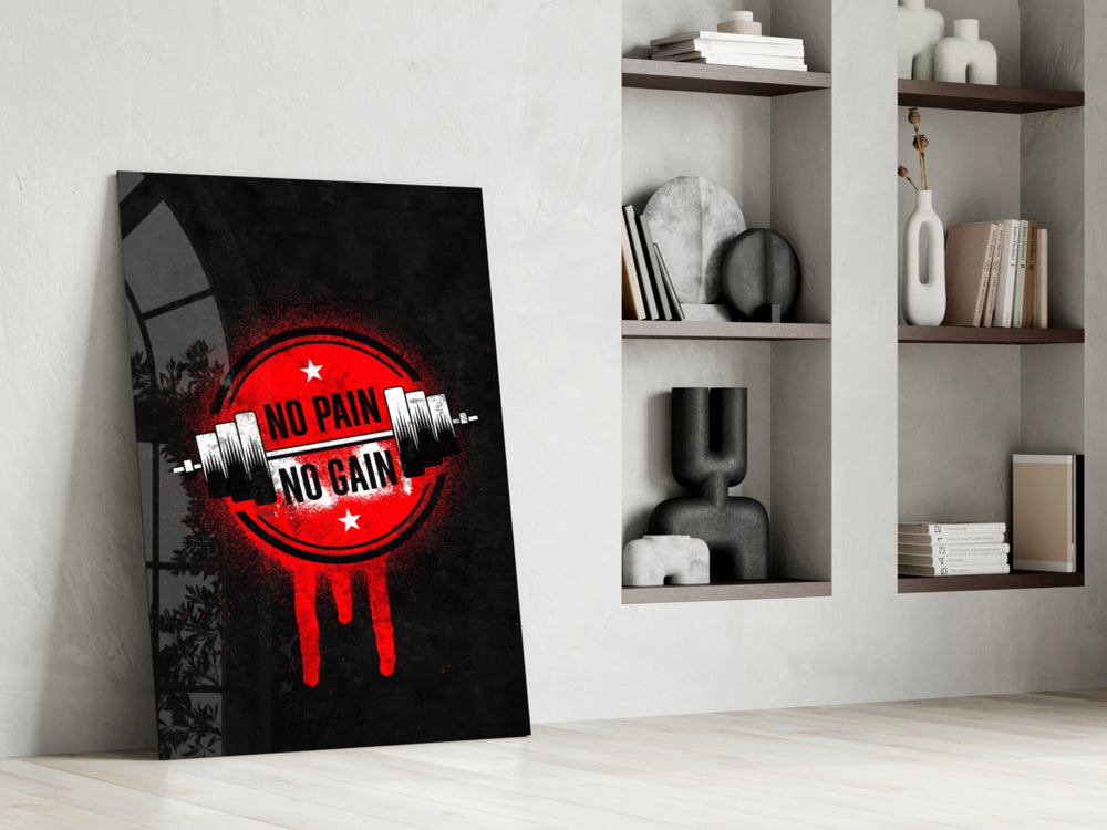 Gym panel against a moody dark-painted accent wall